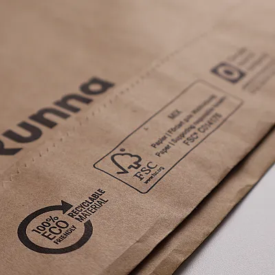 Bags showing sustainable icons