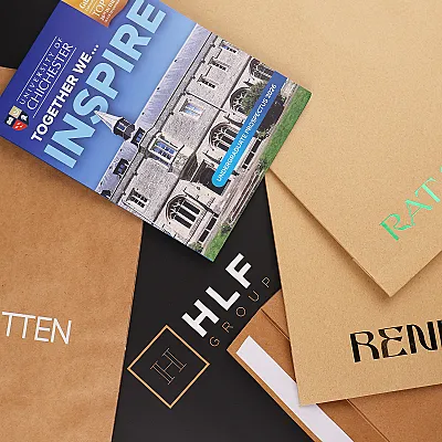 Stack of luxury mailing bags