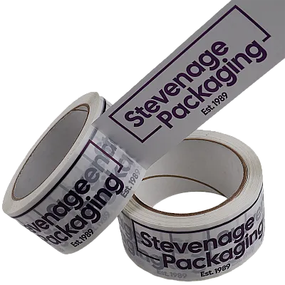 printed adhesive tape off of roll