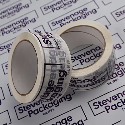 Branded tape on matching mailing bag