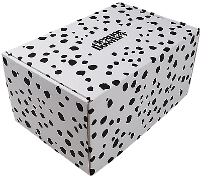 Large white spotted mailing box