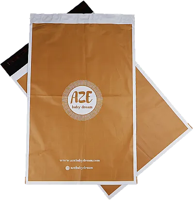 Dark gold and white large printed mailer