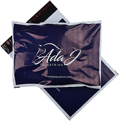 Navy landscape print mailing bag